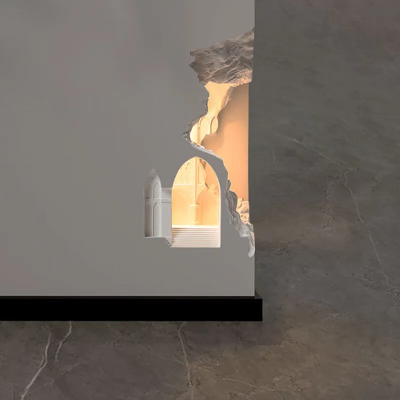 Notre Dame Recessed Wall Light Induction Gypsum Ambient Corner Corridor Creative Corner Aisle Niche