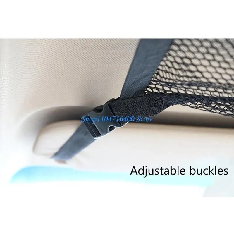 

y1gd Portable Car Ceiling Storage Net Pocket Roof Interior Hanging Net Bag Large Capacity Auto Cargo Products