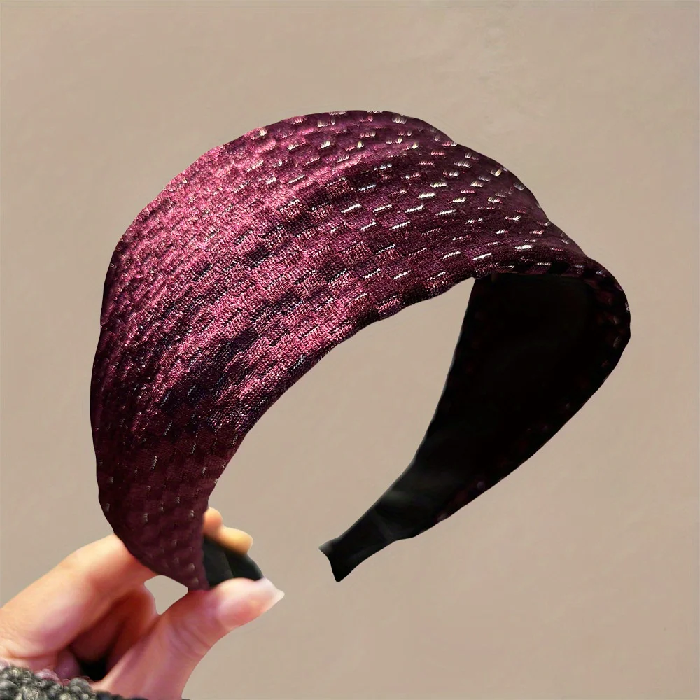 

Wide Solid Headband Retro Elegant Design Office Style for Women Girls Professional Hair Accessories