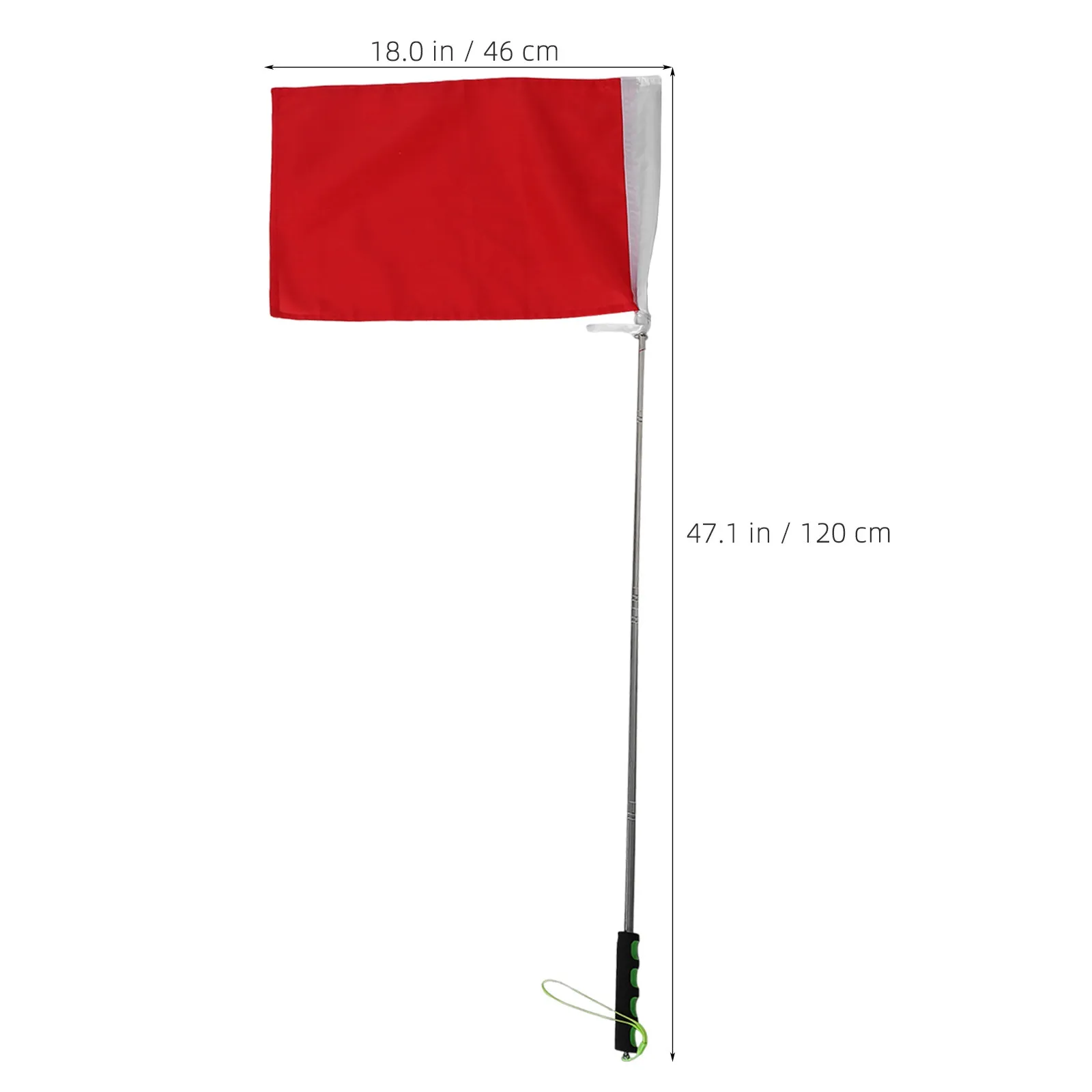 2Sets Red Handheld Guide Flags Telescoping Collapsible Adjustable Portable Flagpoles for School Outings Tour Crowd Guide Leader