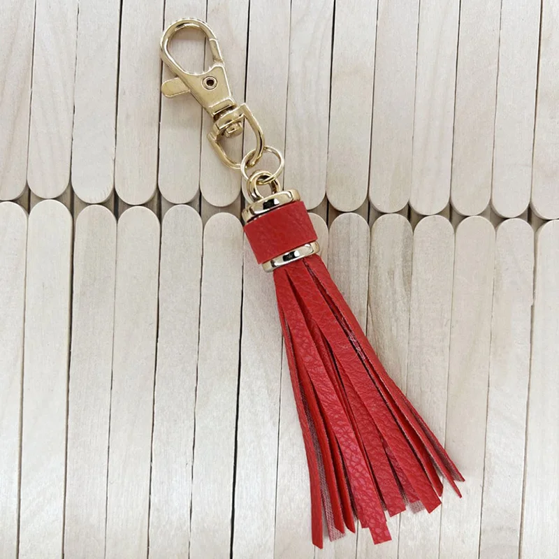 Pu Leather Long Tassel Pendant Keychain Money Bag Car Accessories Keychain Diy Decorative Curtain Bag Tassel Sewing Accessories