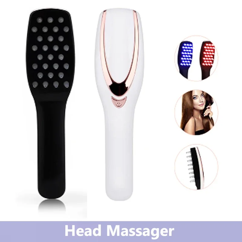 3 in 1 Electric Wireless Infrared Massage Comb Hair Growth 3 Modes Vibration Head Massager Scalp Brush Anti Hair Loss