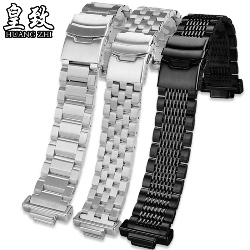 남성용 개조 캐논 시계 스트랩, 카시오 G-SHOCK 스틸 하트 GM110 GA110, GA2100 5600 스테인레스 스틸 시계 밴드, 16mm 팔찌