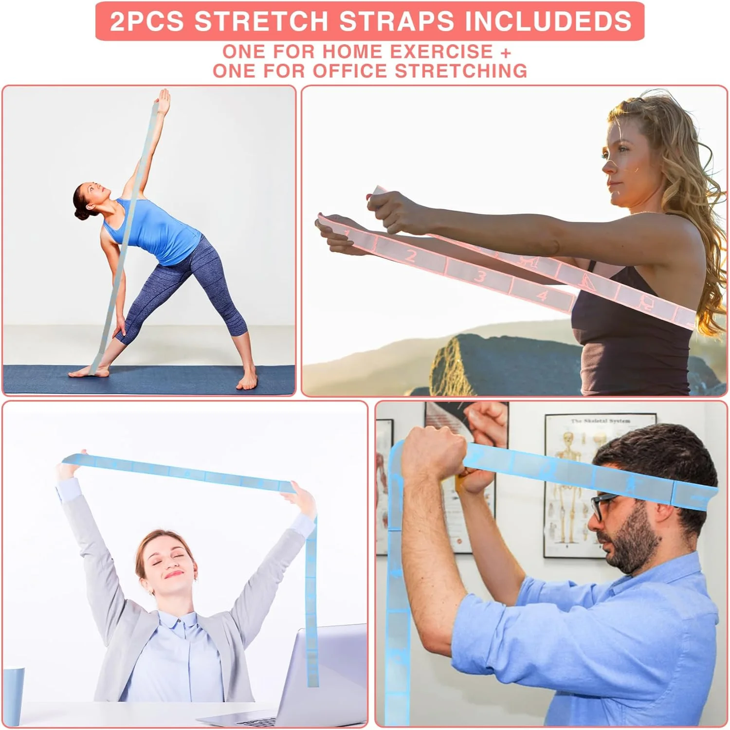 Enhance Your Workout with Top-Quality Durable Elastic Band for Yoga, Pilates, and Fitness - Achieve Superior Balance, Strength,