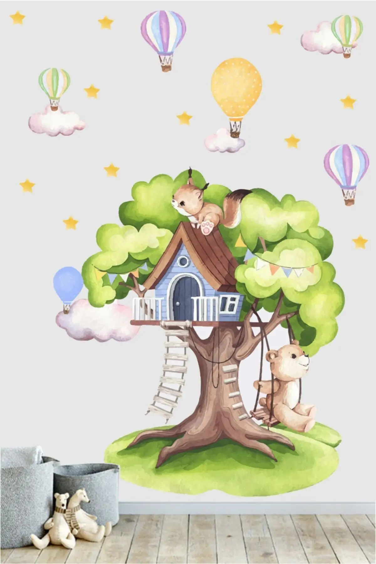 100x100 CM Tree Home Kids Room Wall Adhesive Pvc Foil Home Decor Accessories Self-Adhesive Wallpaper Child nursery Baby