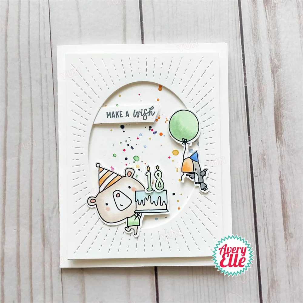 New Peek-a-Boo Window Birthday Metal Cutting Die Scrapbooking Decorative Stamp Stencil DIY Gift Greeting Card