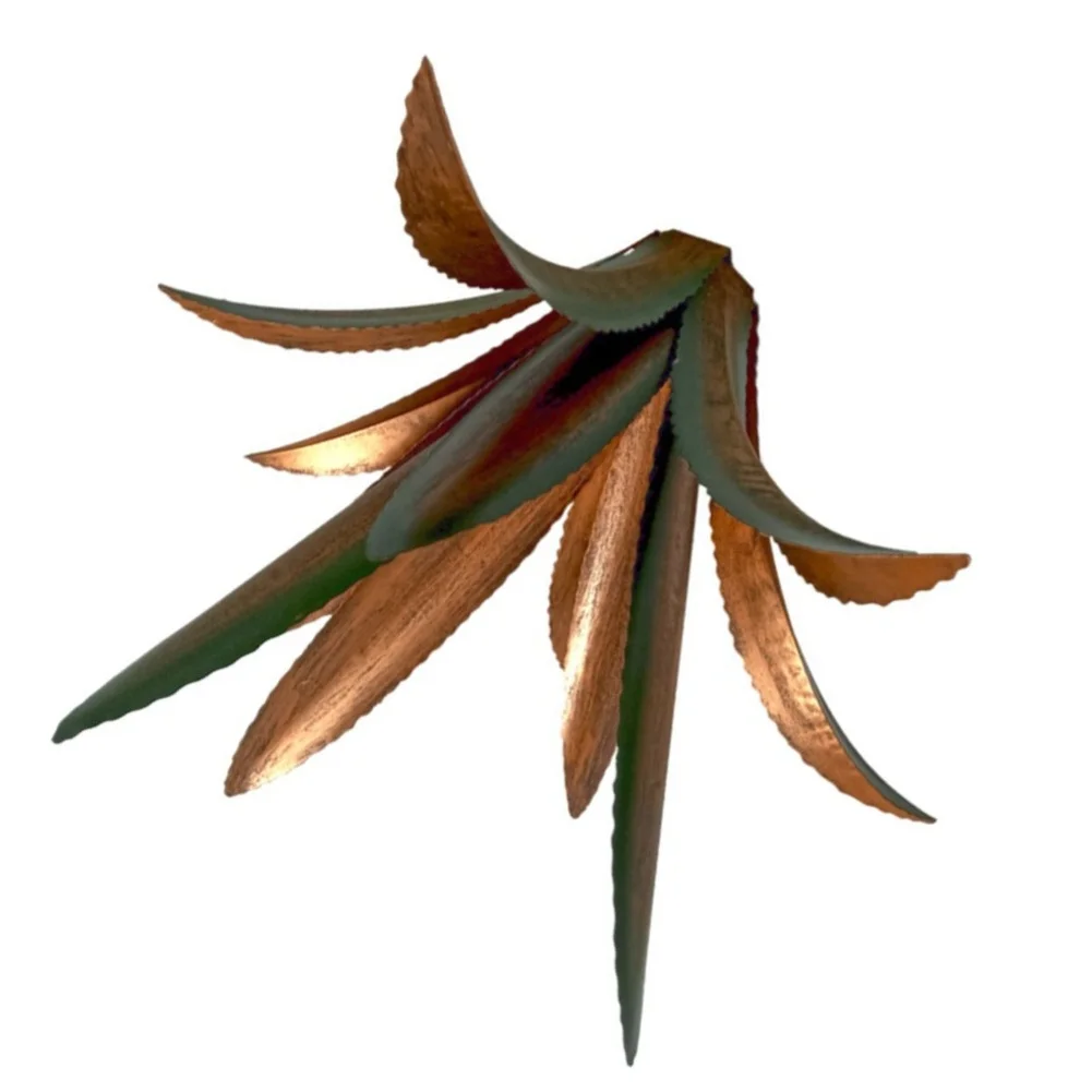 Artistic Metal Agave Decoration for Garden Art for sculpture for Outdoor Spaces Securely Anchored and Low Maintenance
