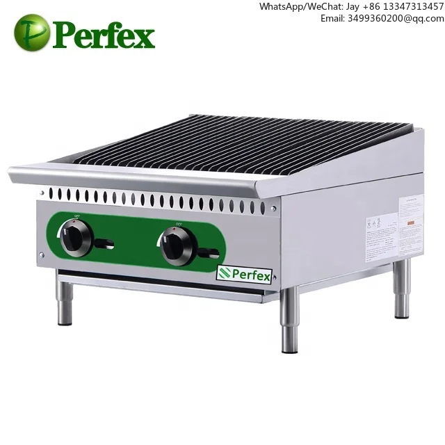 

Газовые грили-барбекю Perfex 2026, коммерческие грили-чарбюлеры, 2 конфорки, мощность 35 000 BTU