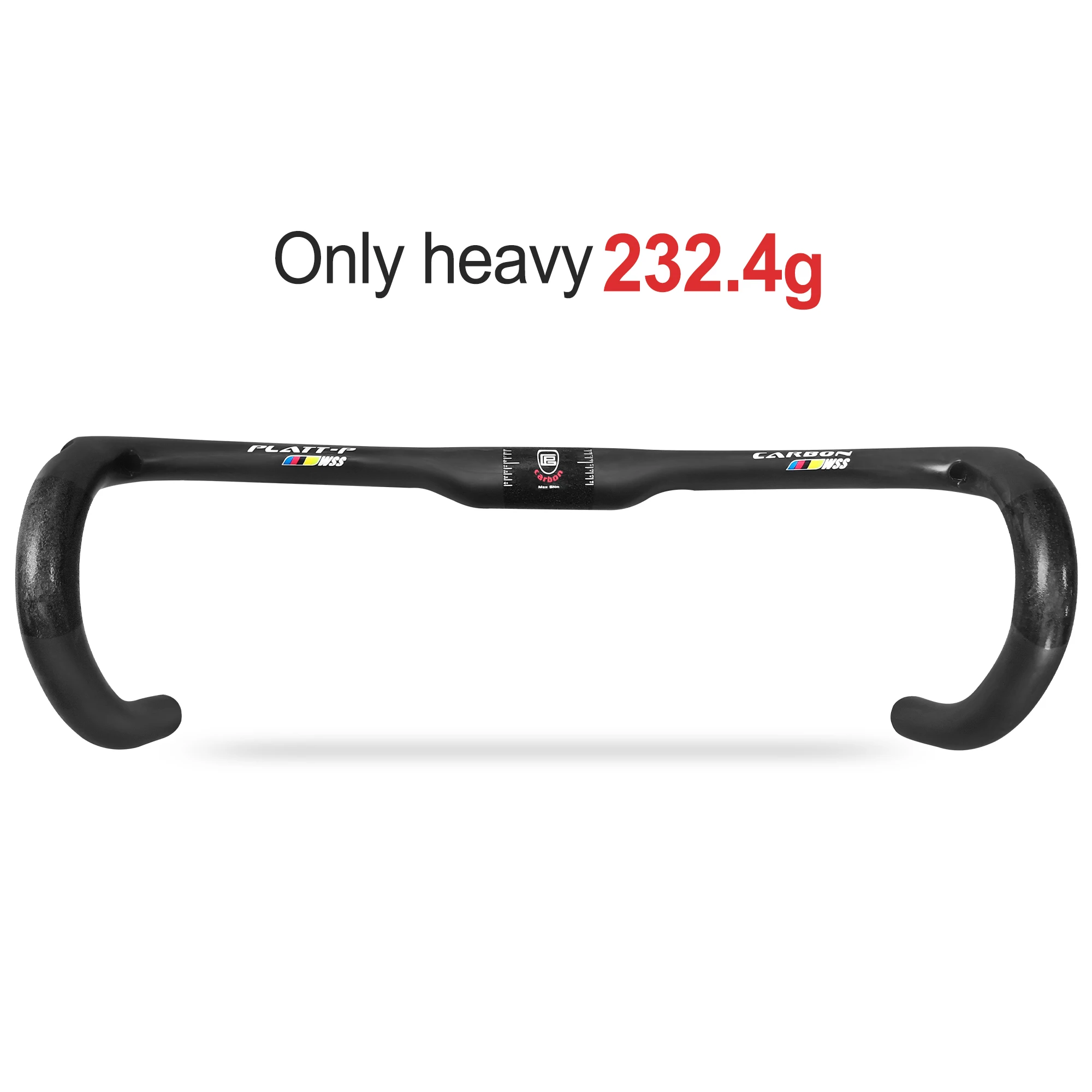 Carbon Fiber Road Bike Handlebar, UD 3K Gloss Finish, Full Handlebar, Internal Cable Routing, 40 cm, 42 cm, 44 cm