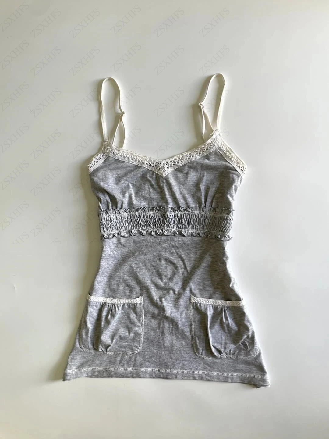 Summer Sweet Camisole Women Sleeveles With Shoulder Straps Lace Slim Tank Top Vintage Streetwear Femme Cuteore Punk Halter Top