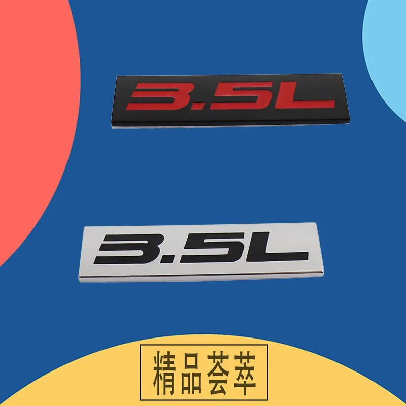 Premium for Universal 3.5L 3.5 L car Engine Hood Fender trunk Tail Rear Bonnet Nameplate Decal Emblem Badge Sticker