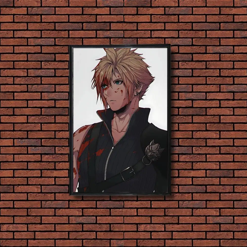 Cloud Strife Tifa Lockhart FF7 Poster Prints Wall Art Picture Painting Gift Living Room Restaurant Bar Large Dec Sticker