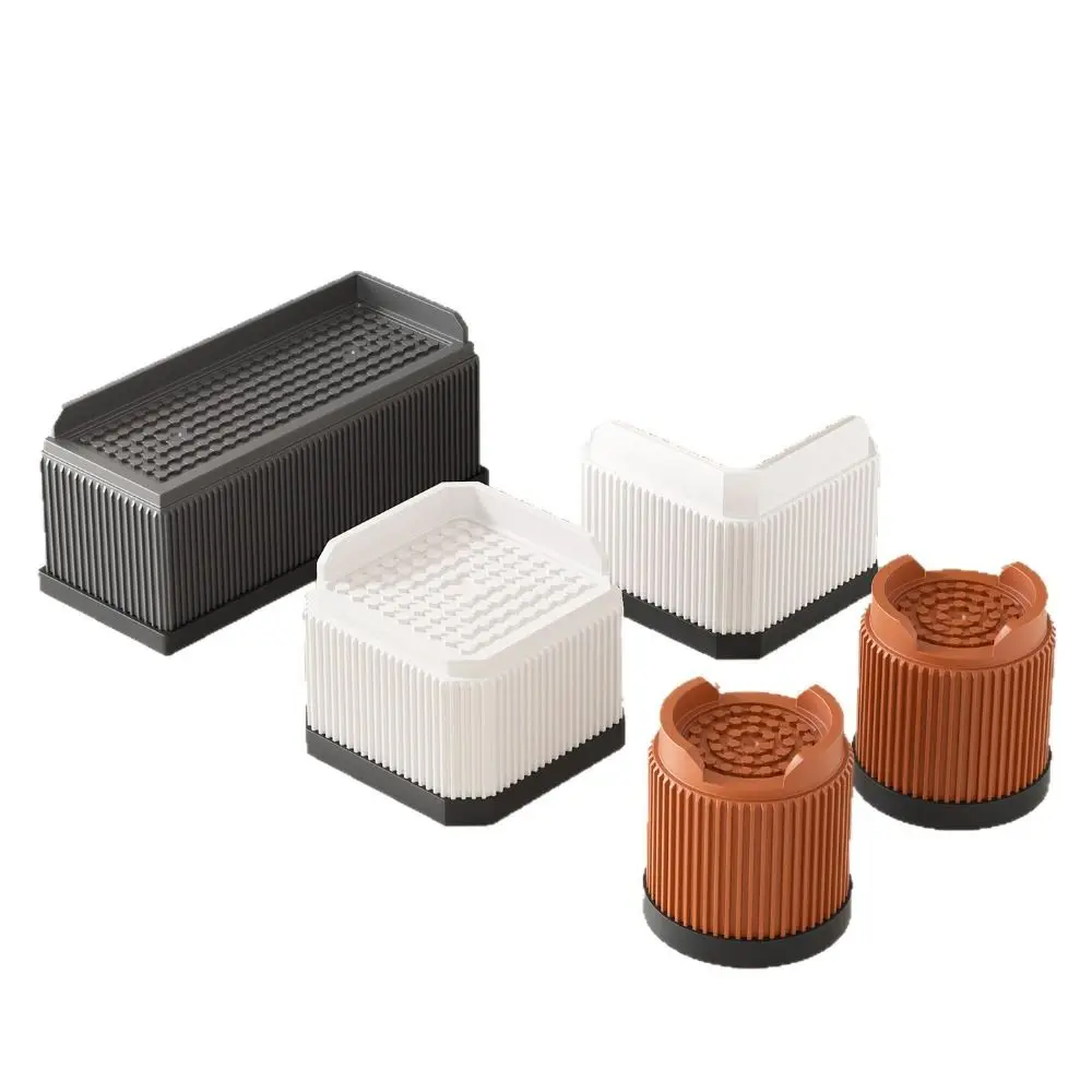 Heavy-Duty Furniture Foot Pad Silicone Non-slip Bed Lifts Risers Round Adjustable Washing Machine Support Desk Sofa Chair Legs