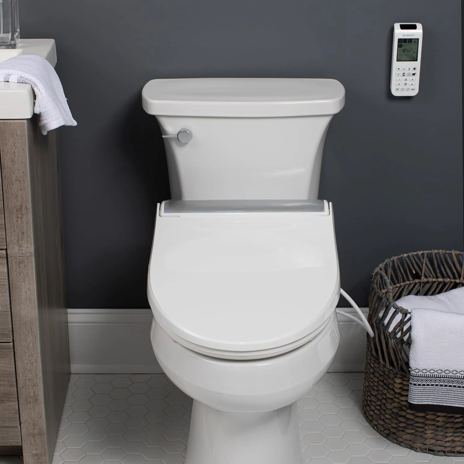 Electric Bidet Toilet Seat, Warm Water with Air Dryer, Heated Seat with Sensor and Slow Close Lid