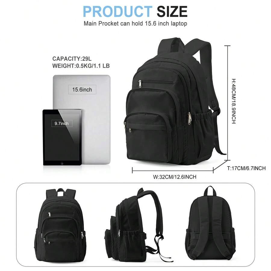 Large University Backpack Travel Laptop Bag Unisex, Suitable For 14-15.6 Inch Laptop, Lightweight Durable Outdoor Hiking Backpack, School Bag For Women High School Middle School Commute Backpack College Student Travel Backpack SG25072352777777267