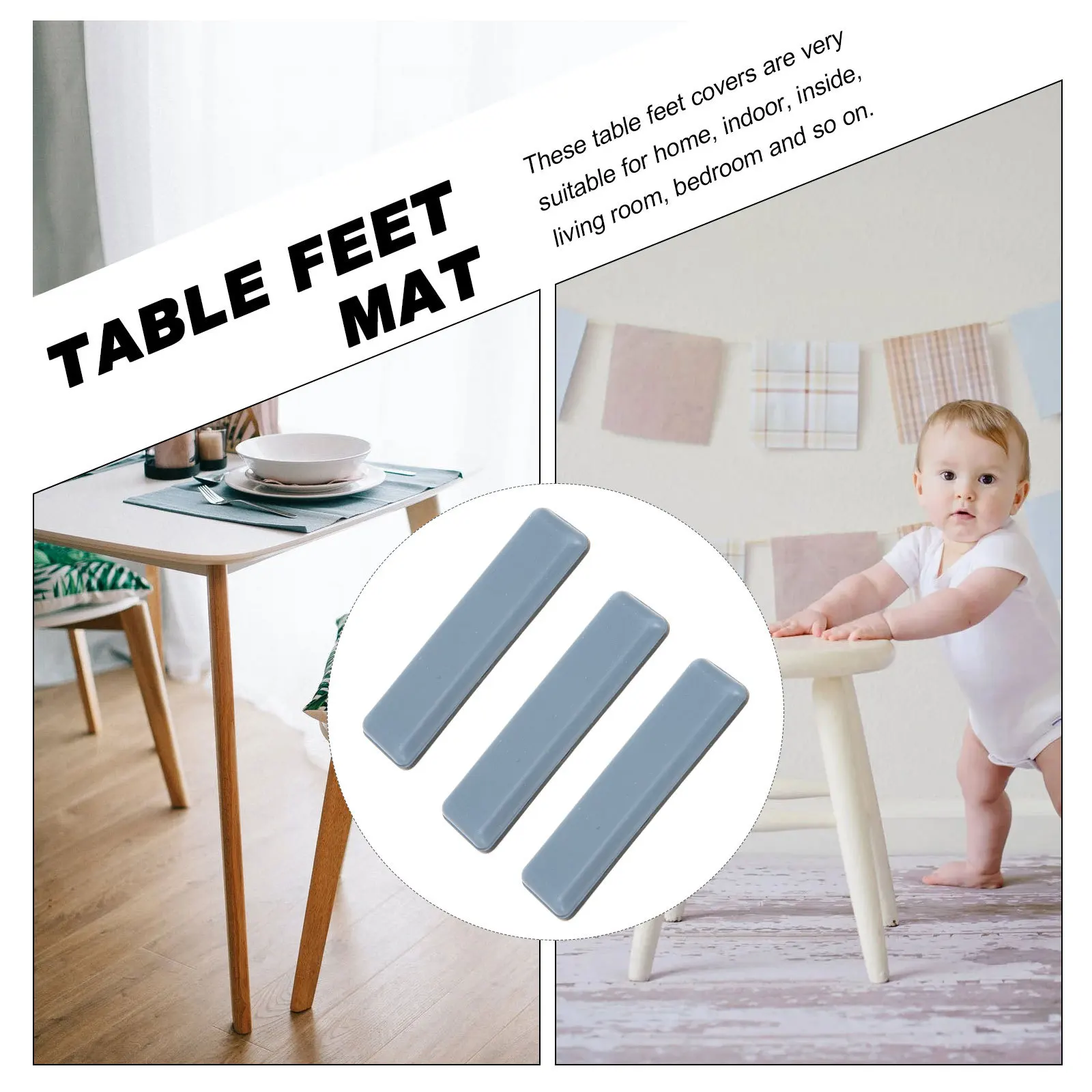 

8Pcs Furniture Feet Caps Anti-Slip Pads Good Texture Durable Safe Gentle for Floors Easy to Use on Tables Chairs Desks in