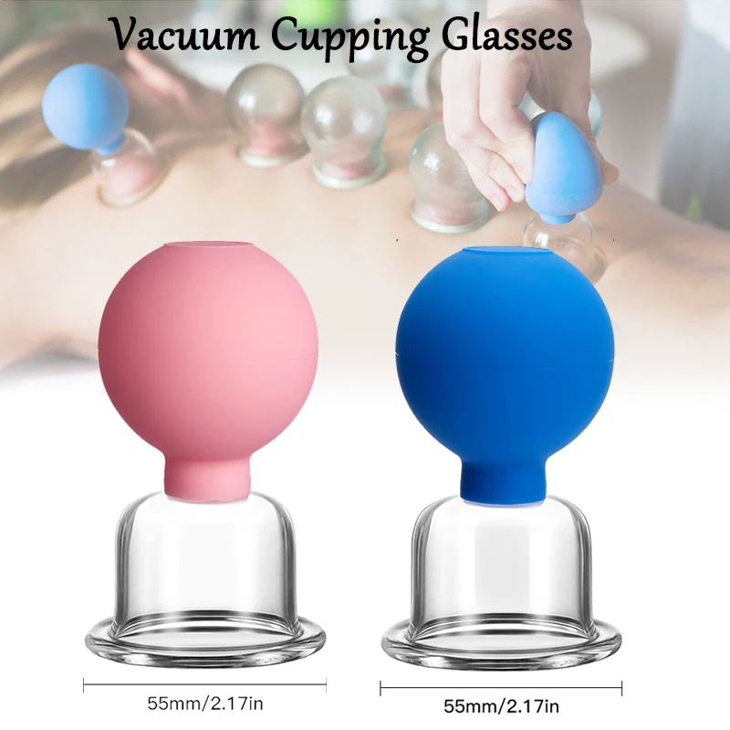 Vasos con ventosas al vacío, masajeador, taza corporal, terapia de ventosas para levantamiento de la piel Facial, masaje para la cara,