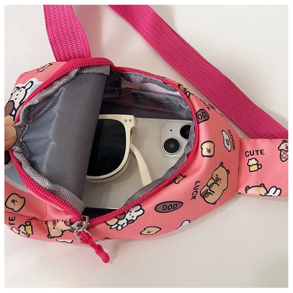 جديد الكرتون كابيبارا حقيبة صدر للرجال حزام الكتف قابل للتعديل النايلون الأطفال حقيبة كروسبودي حقيبة كتف الهدايا