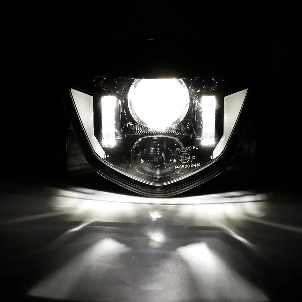 المصنع الساخن بيع MorSun ل WR250F WR450F 2014-2023 Emark Supermoto LED المصباح ل TTR XT MX Acceossries الترابية دراجة رئيس #4