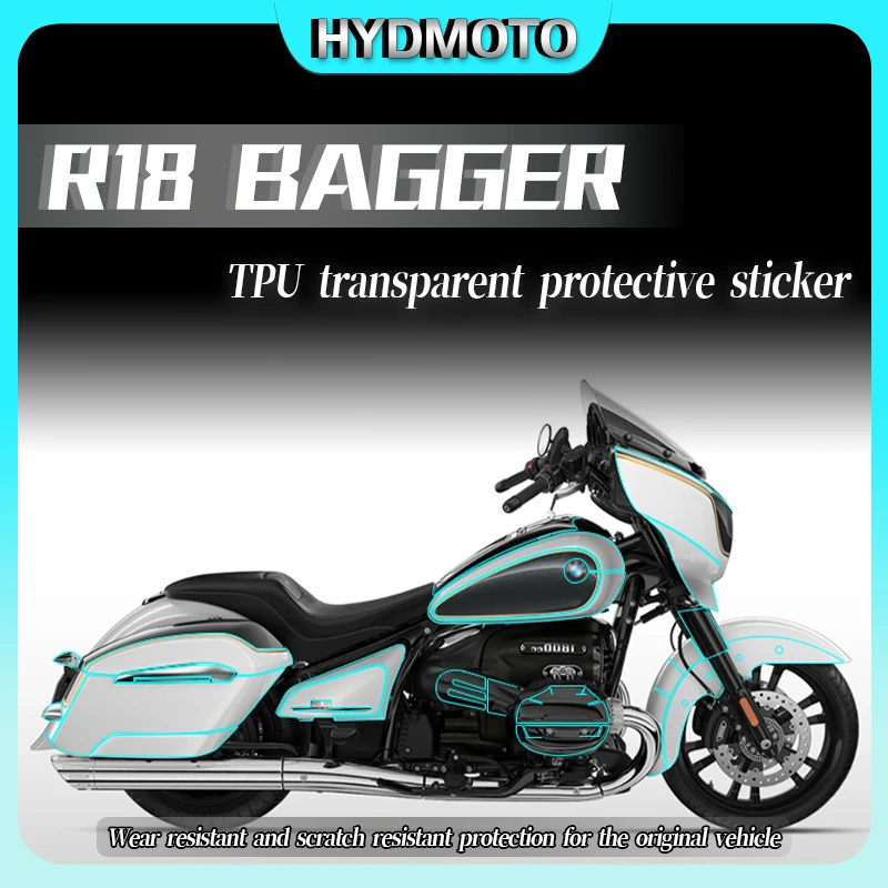 

For BMW R18 BAGGER r18 bagger transparent invisible full body fuel tank protection film anti scratch repair modified accessories