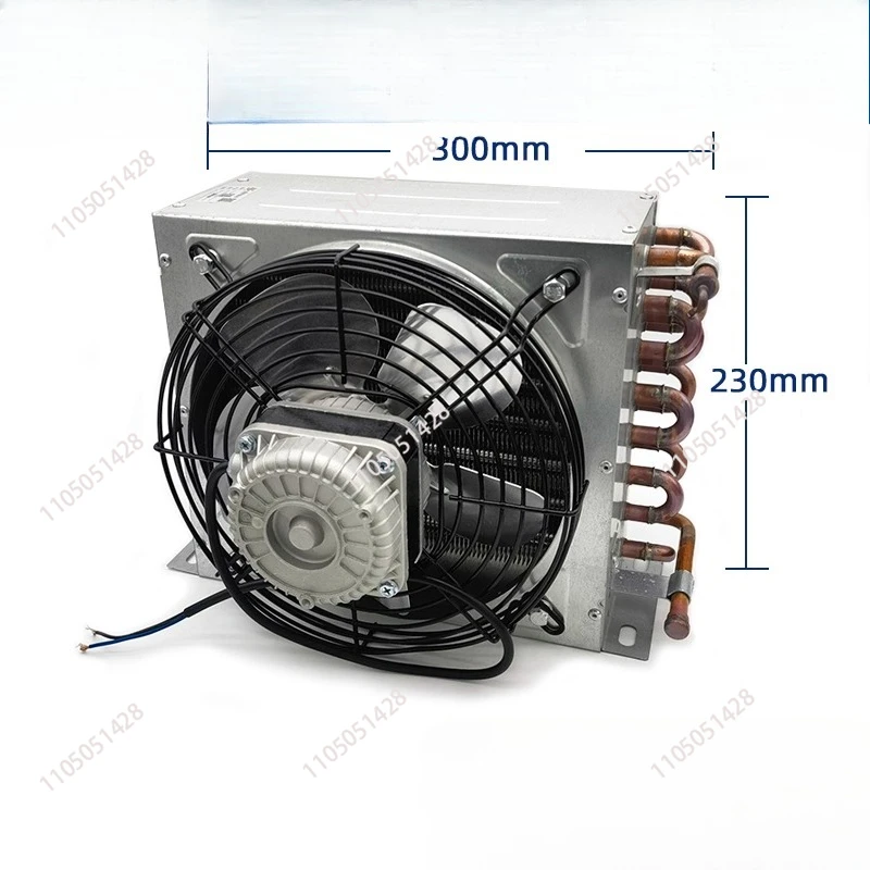 Freezer Freezer Condenser with Fan, Refrigerator Air Cooled Water Cooled Aluminum Fin Copper Tube Radiator