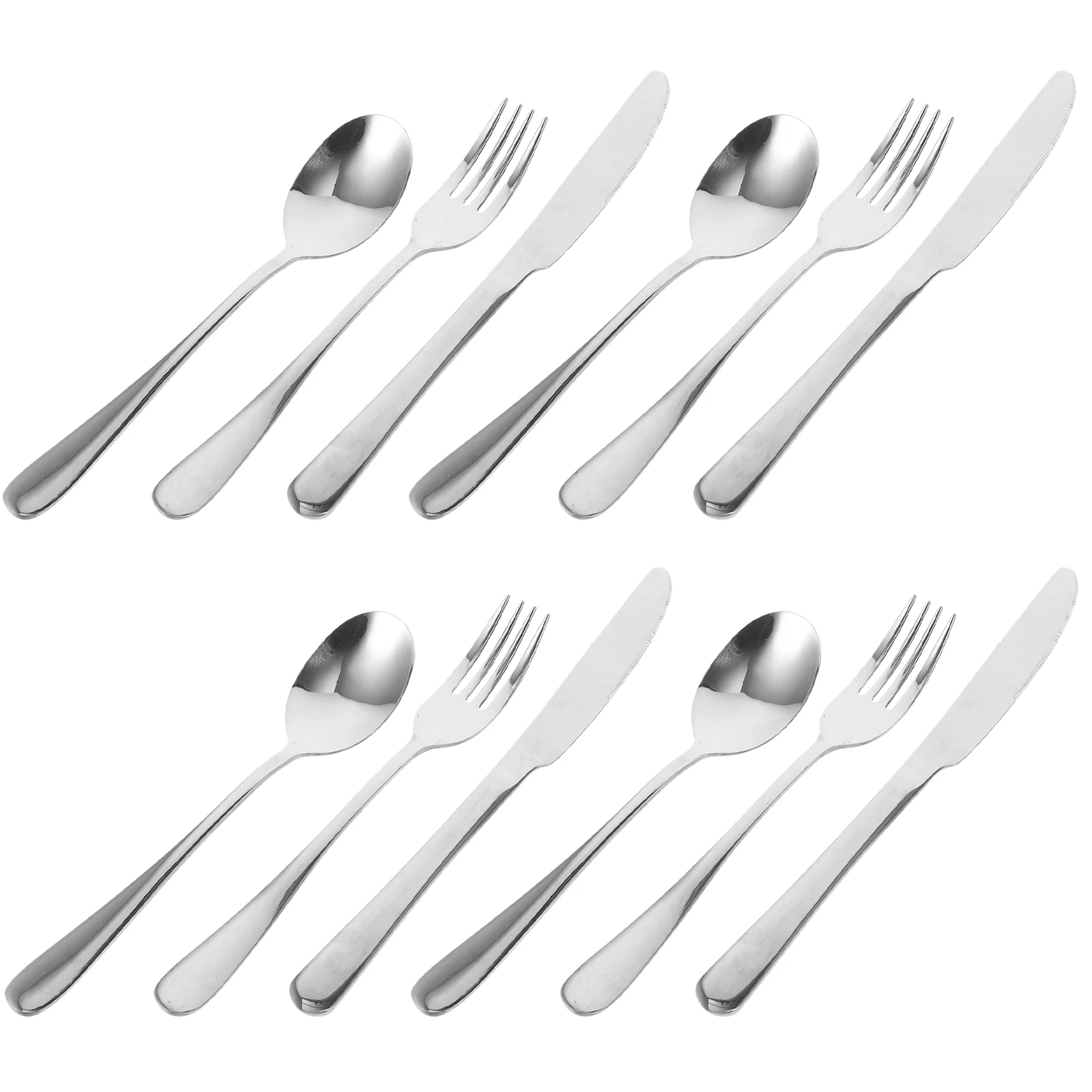 

Stainless Steel Cutlery Set Silverware Steak Cake Serving Home Tableware Reusable Western Dining Forks Set