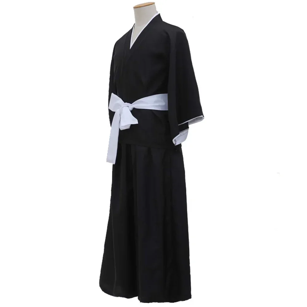 Bleek Solutions Kuchiki Rukia Shinigami Cosplay Kostuum Pruik Schoenen Set Halloween Voor Vrouw Mannen Kleding