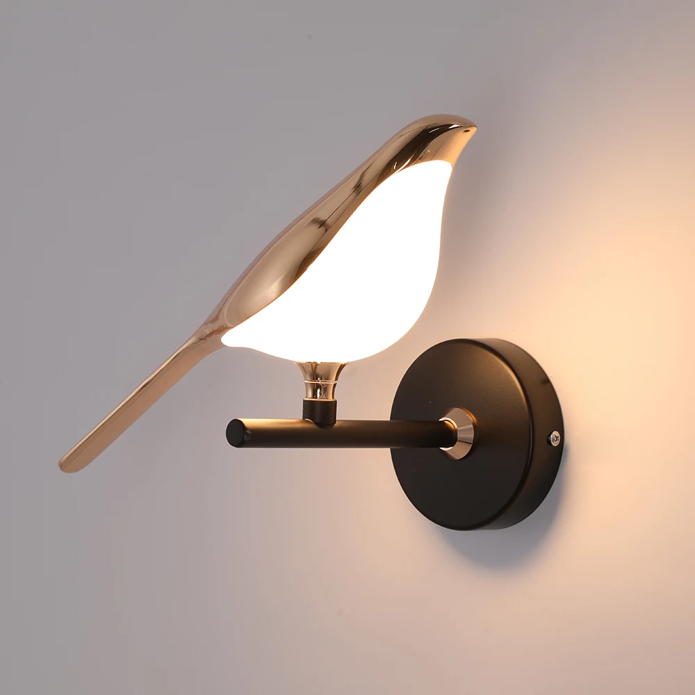 Led Wall Light Modern Scone Lamp Bird Wall Lamp Home Decor Luminaire Fixture Indoor Bedroom Animal Luster Loby Aisle Living Room