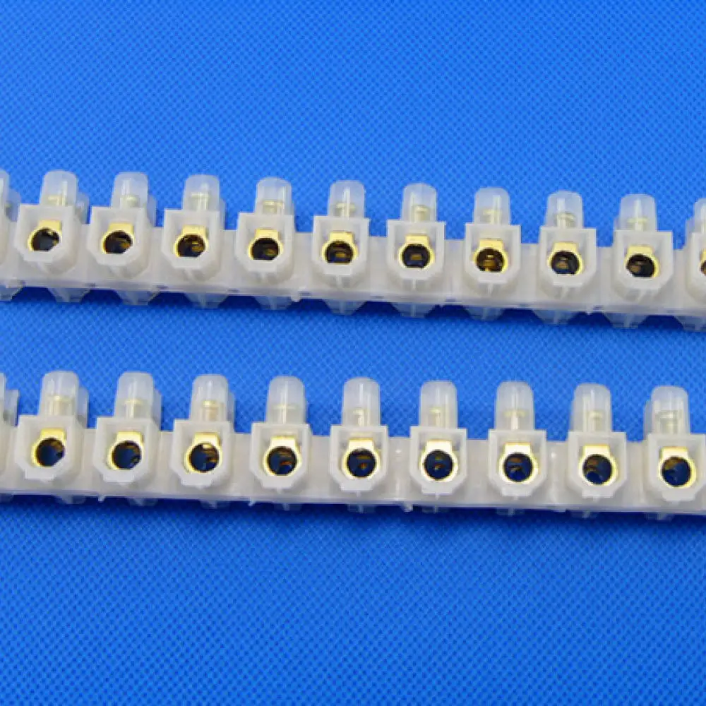 X3 12 Position Barrier Block 20A Plastic Wire Connector Strip Screw Terminal Electrical Junction Wiring Tools