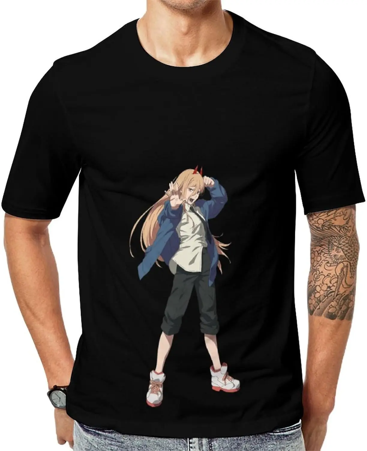 

Power Chainsaw Man Men's T-Shirt, Short Sleeve, 3D Brit Silhouette, Stylish, Popular, Comfortable, Thin
