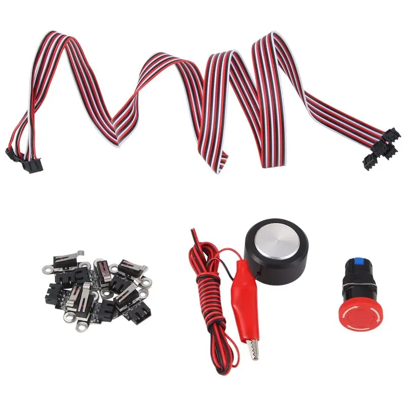 AWAH Essential Accessories Kit For CNC Machine 3018Prove,Emergency Stop,Z-Axis Tool Setting Touch Probe, Micro-Switches