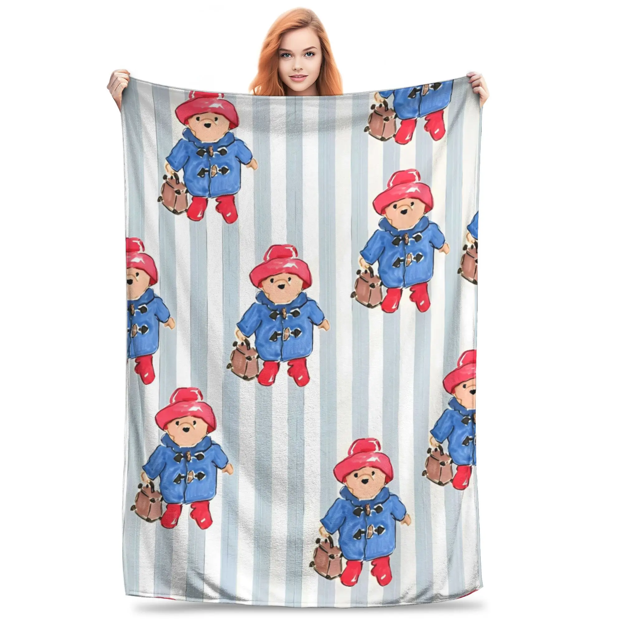 Paddington Bear (Manta de felpa para niños, ropa de cama de franela para sala de estar, colcha de calidad de diseño suave y cálido, regalo de cumpleaños