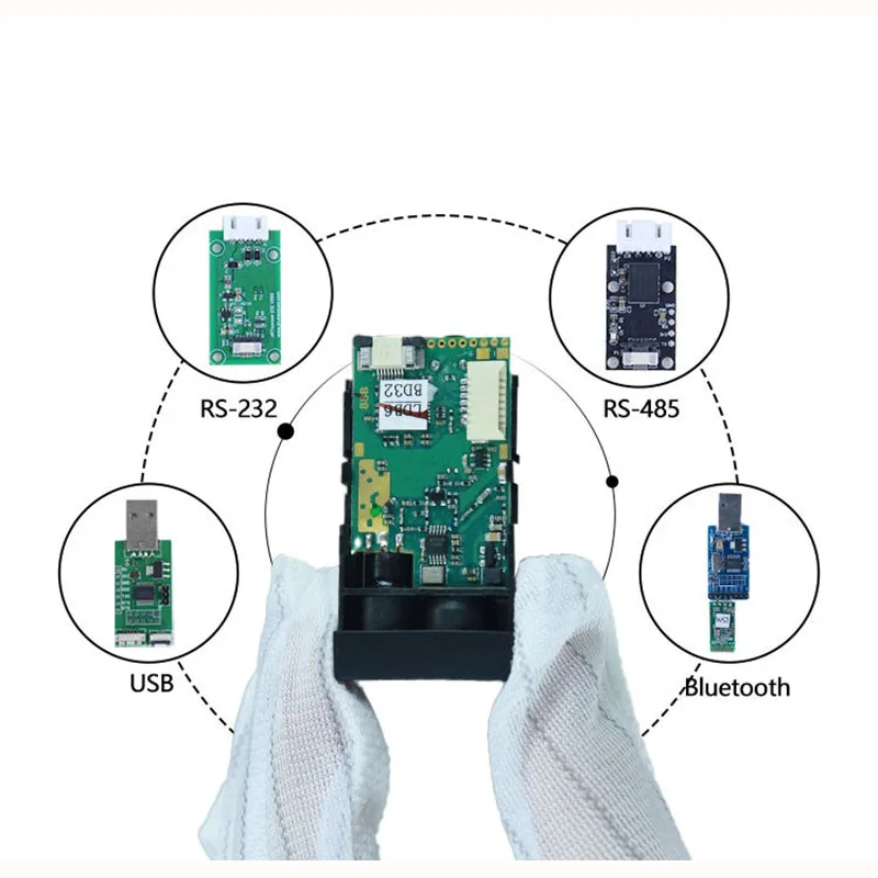 M703A China Laser Rangefinder Module 8hz USB RS485 RS232 TTL Bluetooth UART Arduino 40m Mining Laser Distance Meter Sensor