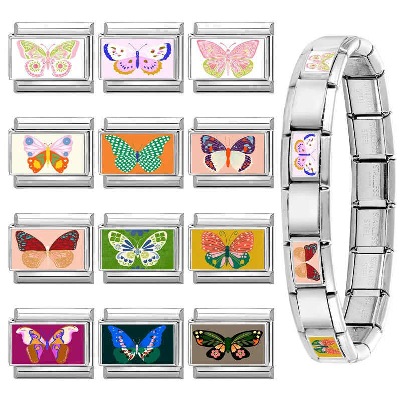 جديد جميل الحيوانات الأليفة القطط والكلاب وصلات سحرية إيطالية تناسب 9 مللي متر سوار الفولاذ المقاوم للصدأ النساء الرجال DIY بها بنفسك صنع المجوهرات