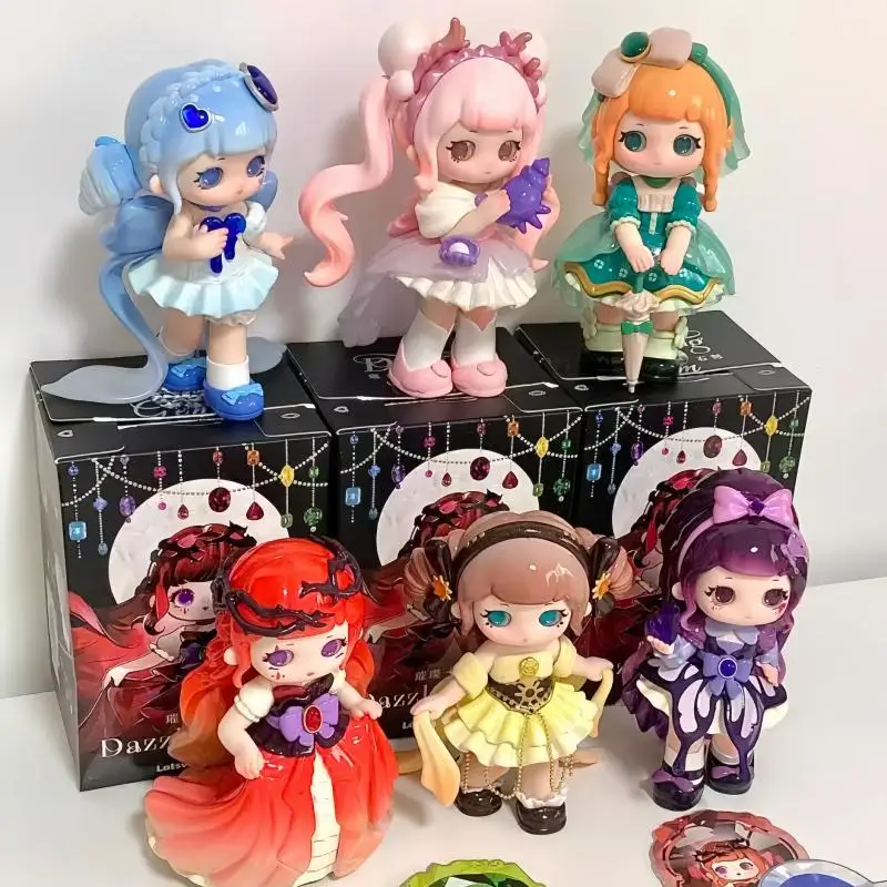 Authentic Pear Fifth Generation Blind Box Trendy Toy Dazzling Stone Carving Cute Girl Figurine Collectible Gift - view 2