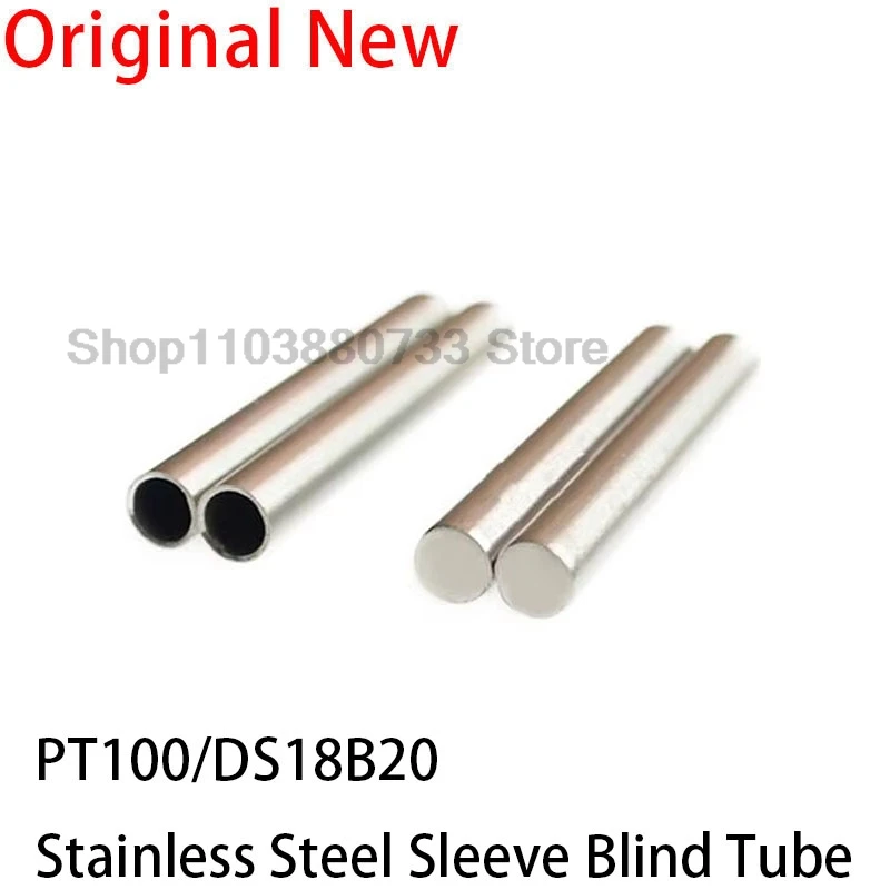 5pcs/lot temperature sensor PT100 DS18B20 Stainless steel casing pipes Protective sleeve 6*50mm 6*30mm