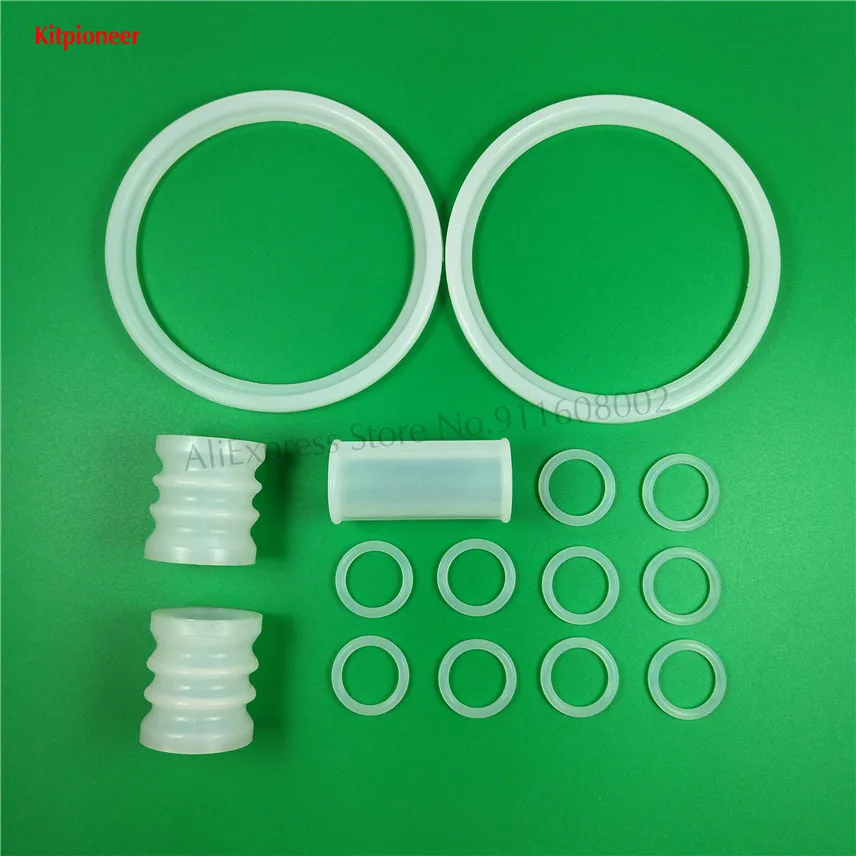 15+2Pcs Spare Parts For VEVOR Ice Cream Maker Accessories Silicone Seal Rings Tubes Components YKF Soft Serve Machines Fittings