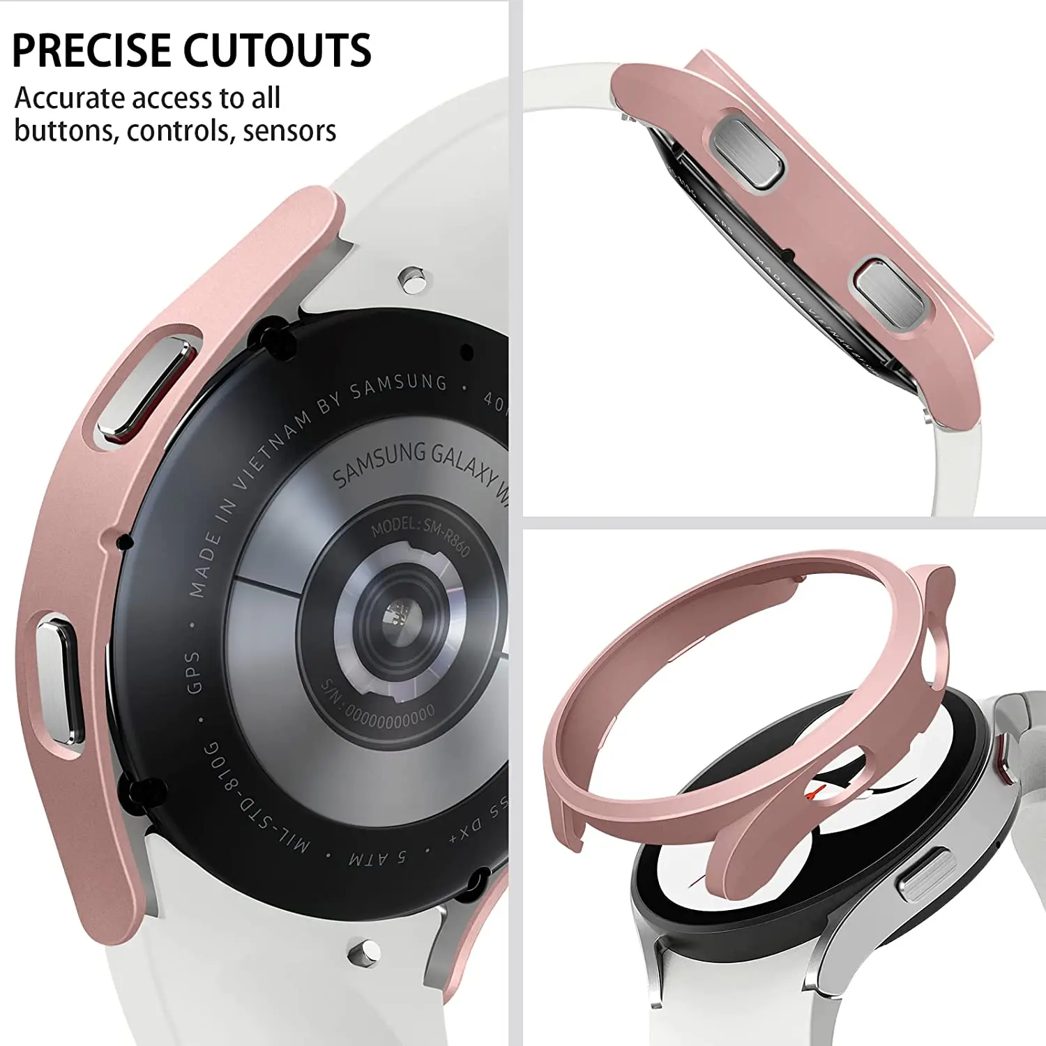 Cover Case for Samsung Galaxy Watch 5 4 44mm 40mm All-Around Protective Bumper Shell Galaxy Watch 5 pro 4 Classic 42mm 46mm 45mm