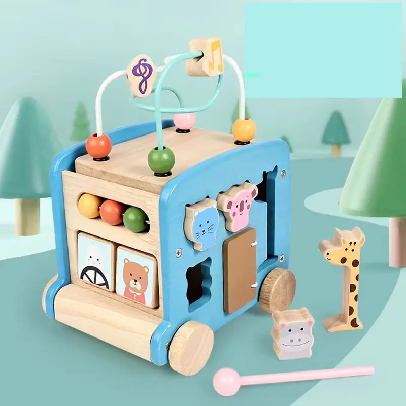 wooden-bus-activity-cube-push-along-carmulti-sides-montessori-busy-box-toybead-maze-gear-shape-sorter-educational-learning