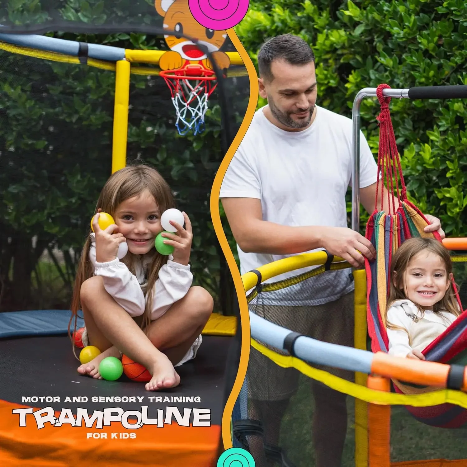 Kids Trampoline  Toddler  Mini for Kids Trampoline Indoor  Outdoor