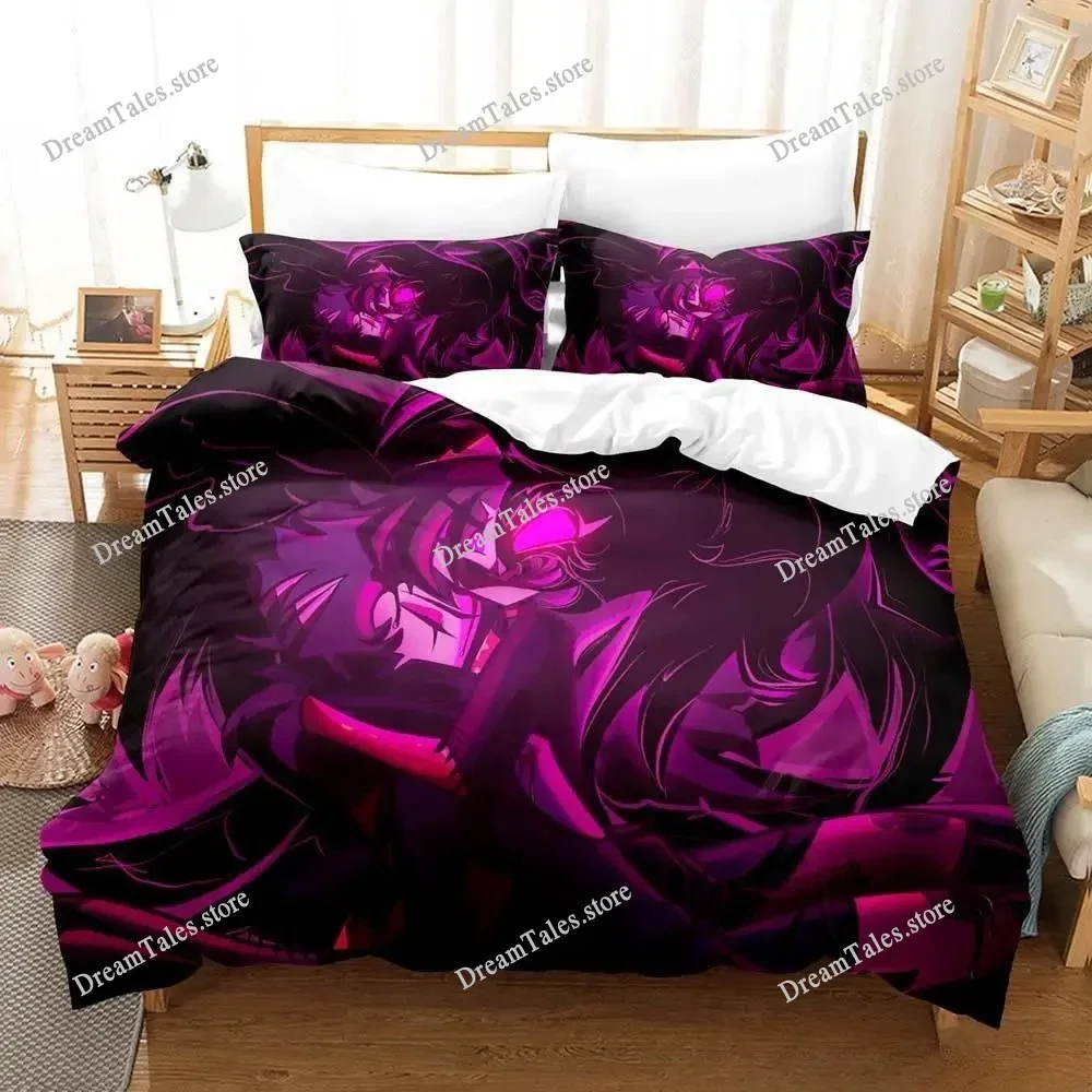 Fashion 3D Print Anime Helluva Boss Bedding Set Duvet Cover Bed Set Quilt Cover Pillowcase Comforter King Queen Size Boys Adults