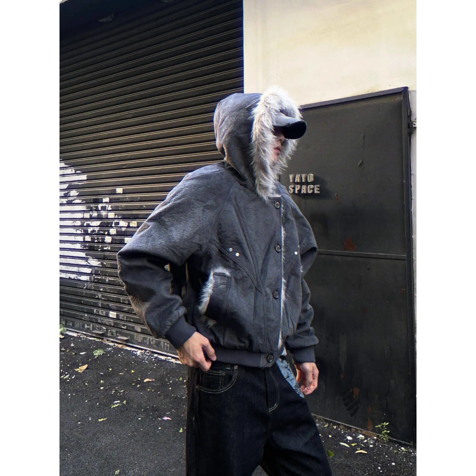 

Мужская летняя тактическая куртка с меховым воротником, светоотражающая, для гонок и фитнеса, стильная, хлопковая, оверсайз, охлаждающая, с узором FairIsle