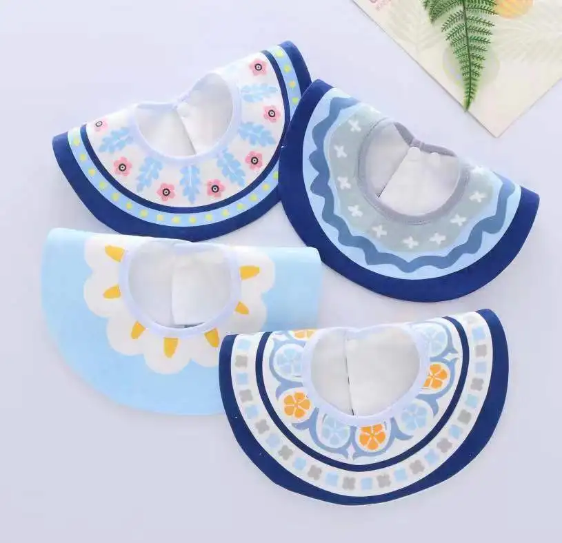 Baby Bibs & Bur p4 pcs sets cotton Cloths items feeding set for newborns infant Boy Girl Toddler Child essentials  Stuff kits