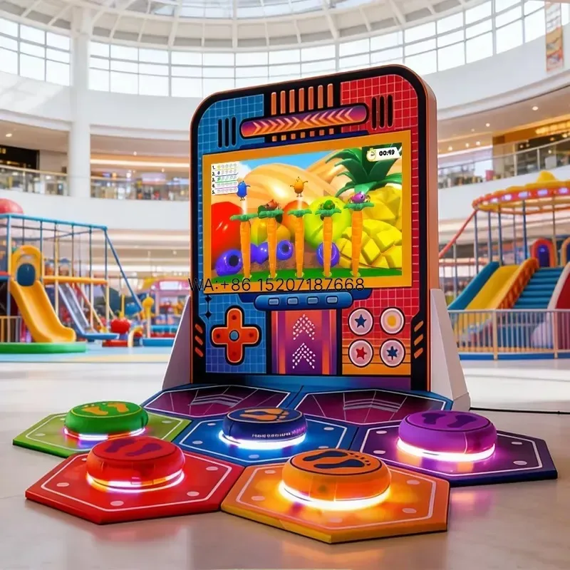 Wmwmnu Interactive LED Floor Jumping Game Equipment Motion Sensing Fitness Play System for Indoor Parks Schools and Event