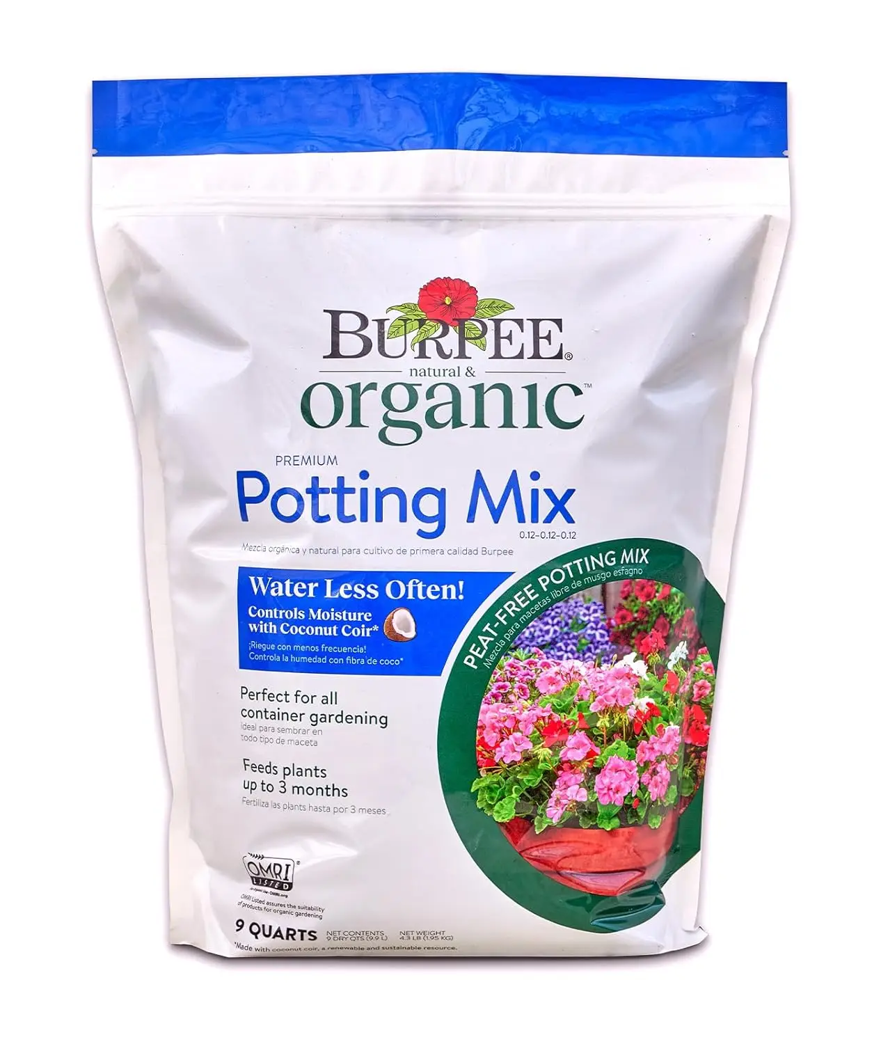 

9 Quarts | Premium Organic Potting Natural Soil Mix Food Ideal for Container Garden- Use for Indoor Outdoor Plant