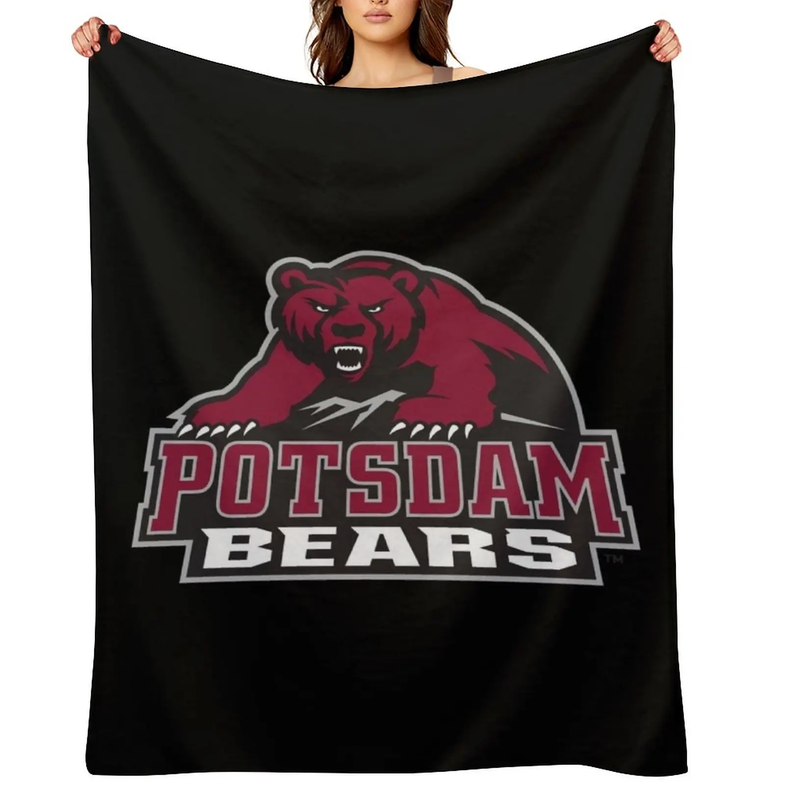 

SUNY Potsdam bears Throw Blanket Decorative Sofas cosplay anime Soft Personalized Gift Blankets