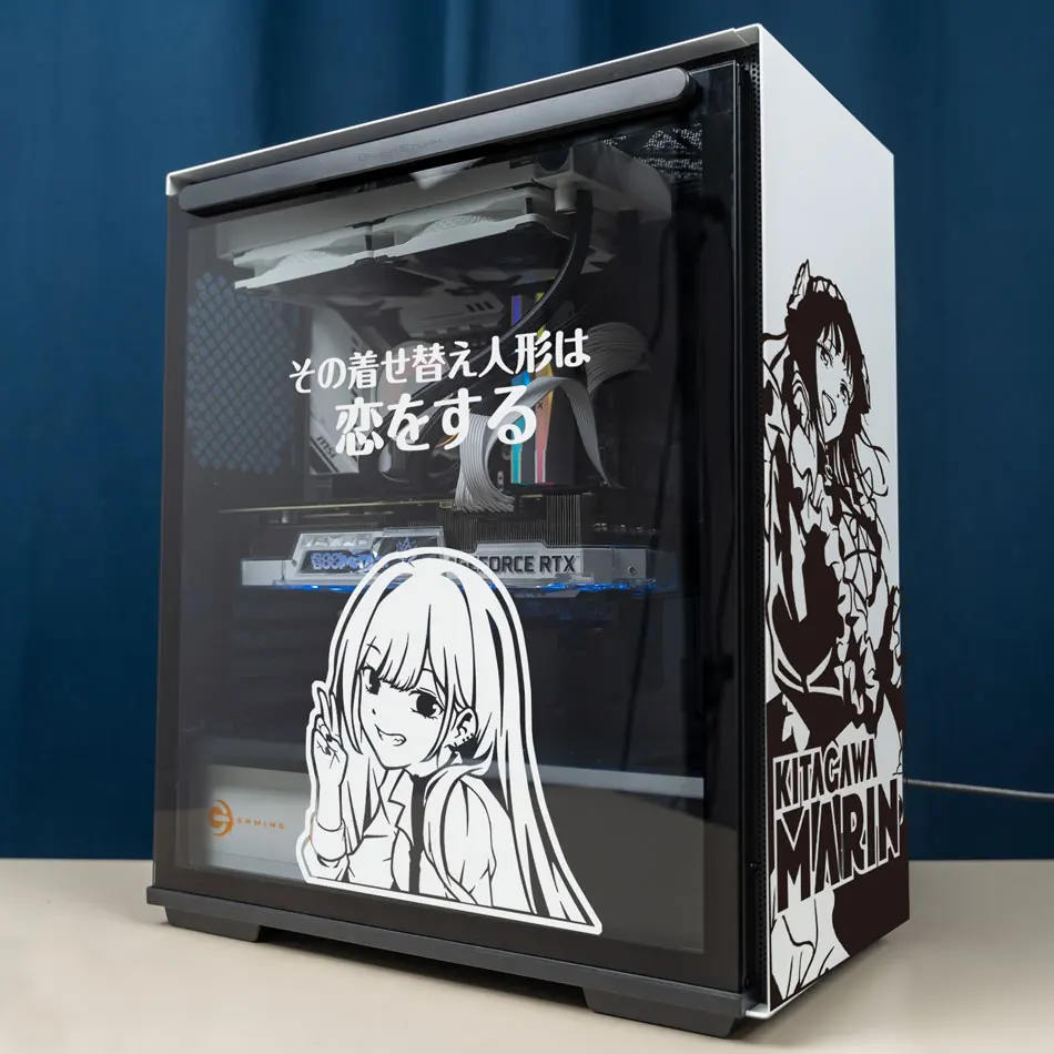 Kitagawa Marin Anime Stickers for PC Case,Japanese Cartoon Decor Graffiti Decals for Computer Chassis Skin,Waterproof