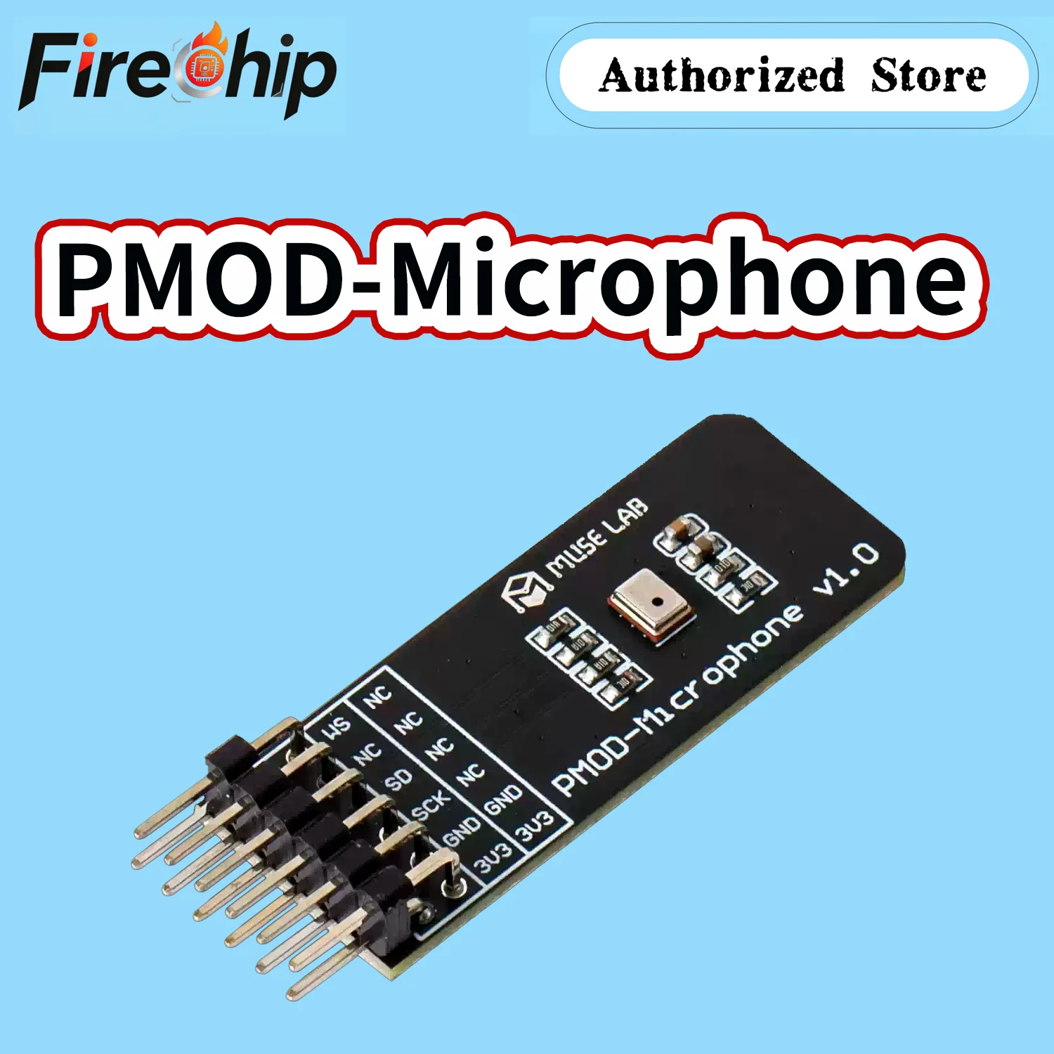 FireChip PMOD-Microphone Expansion Board Digital Microphone I2S ICESugar FPGA Expansion Module Standard PMOD Interface New