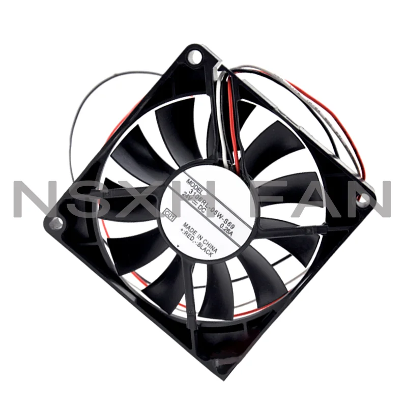 Ventilador de refrigeração, 3106RL-05W-S69, 24V, 0.26A, 8cm, 8015, Novo