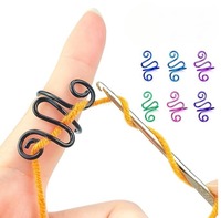 1Pc Adjustable Crochet Tension Ring Handmade Crochet Tension Ring Gift Crocheters Knitters Valentines Day Gifts Knitting Lover